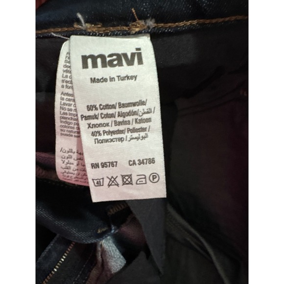 Mavi Matt Dark Wash Straight Leg Denim Jeans Men Size 30x30 - Picture 5 of 7